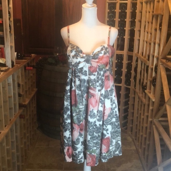 MAGGY LONDON precious pink/Gray/Cream sundress size 6 - Picture 2 of 7